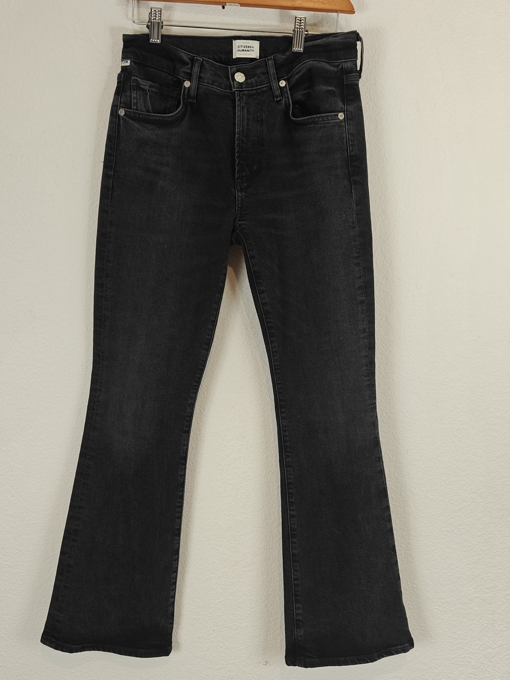 Citizens of Humanity Emannuelle Slim Boot Jeans Black Wash Stretch Denim Sz 26 - Picture 2 of 15